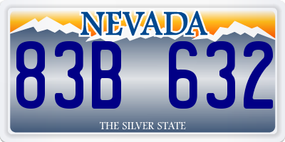 NV license plate 83B632