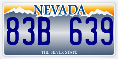 NV license plate 83B639