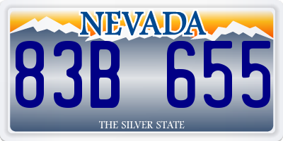 NV license plate 83B655