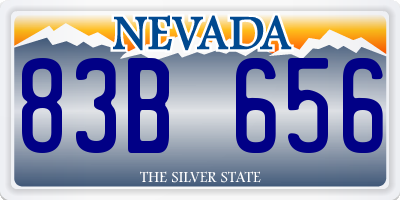 NV license plate 83B656