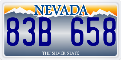 NV license plate 83B658