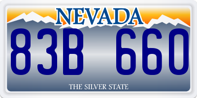 NV license plate 83B660