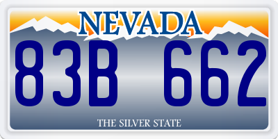 NV license plate 83B662