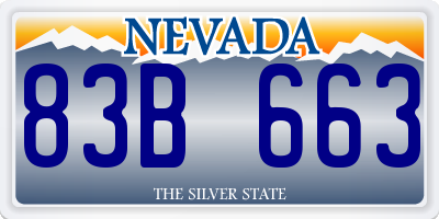 NV license plate 83B663