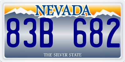 NV license plate 83B682