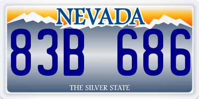 NV license plate 83B686