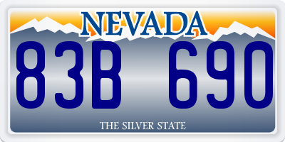 NV license plate 83B690