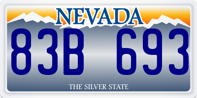 NV license plate 83B693