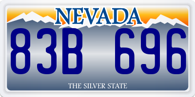 NV license plate 83B696