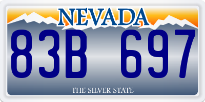 NV license plate 83B697