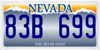 NV license plate 83B699