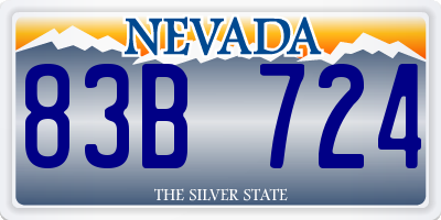 NV license plate 83B724