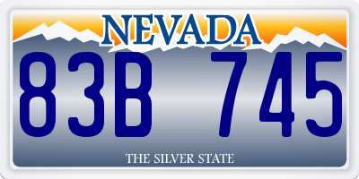 NV license plate 83B745