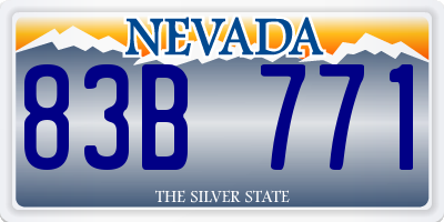 NV license plate 83B771