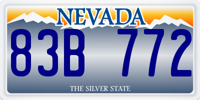 NV license plate 83B772