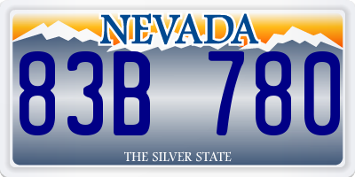 NV license plate 83B780