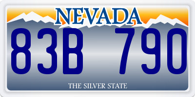 NV license plate 83B790