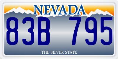 NV license plate 83B795