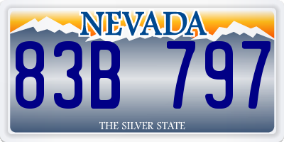 NV license plate 83B797