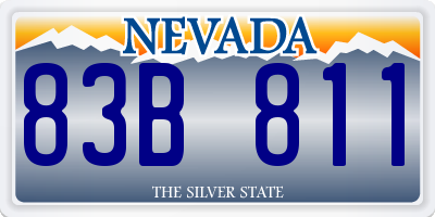 NV license plate 83B811