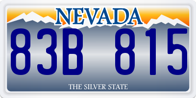 NV license plate 83B815