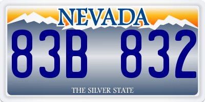 NV license plate 83B832