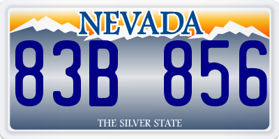 NV license plate 83B856