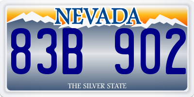 NV license plate 83B902