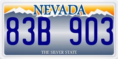 NV license plate 83B903