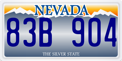 NV license plate 83B904