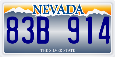 NV license plate 83B914