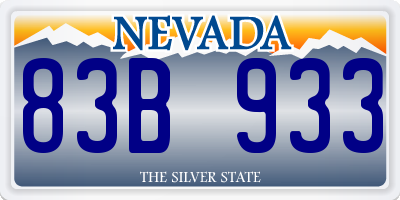 NV license plate 83B933