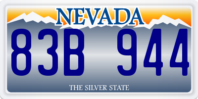 NV license plate 83B944