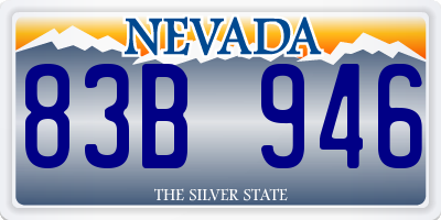 NV license plate 83B946