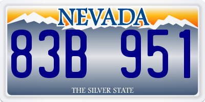 NV license plate 83B951