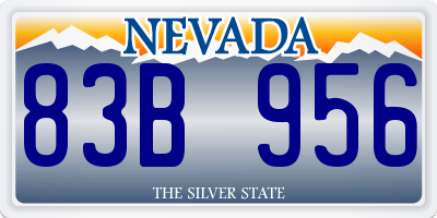 NV license plate 83B956