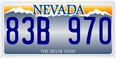 NV license plate 83B970