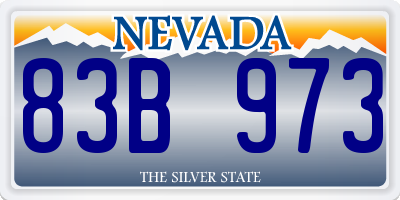 NV license plate 83B973