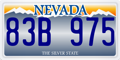 NV license plate 83B975