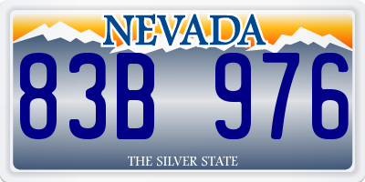 NV license plate 83B976