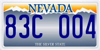 NV license plate 83C004