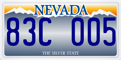 NV license plate 83C005