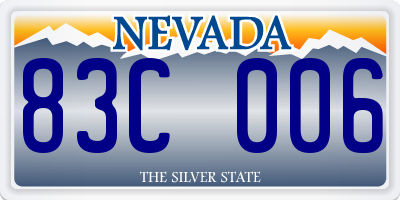 NV license plate 83C006