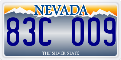 NV license plate 83C009