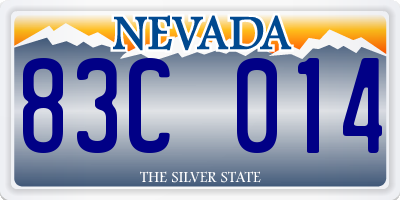 NV license plate 83C014