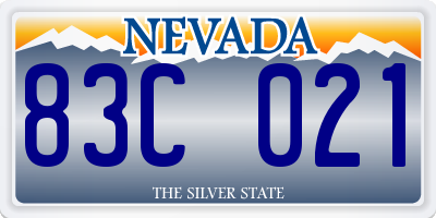 NV license plate 83C021