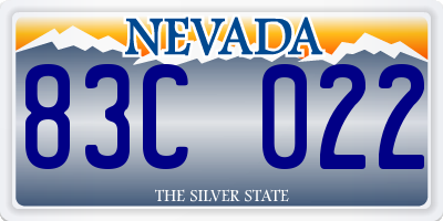 NV license plate 83C022