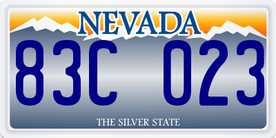 NV license plate 83C023