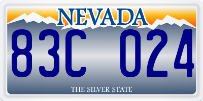 NV license plate 83C024