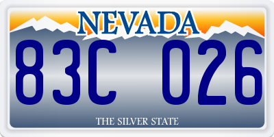 NV license plate 83C026
